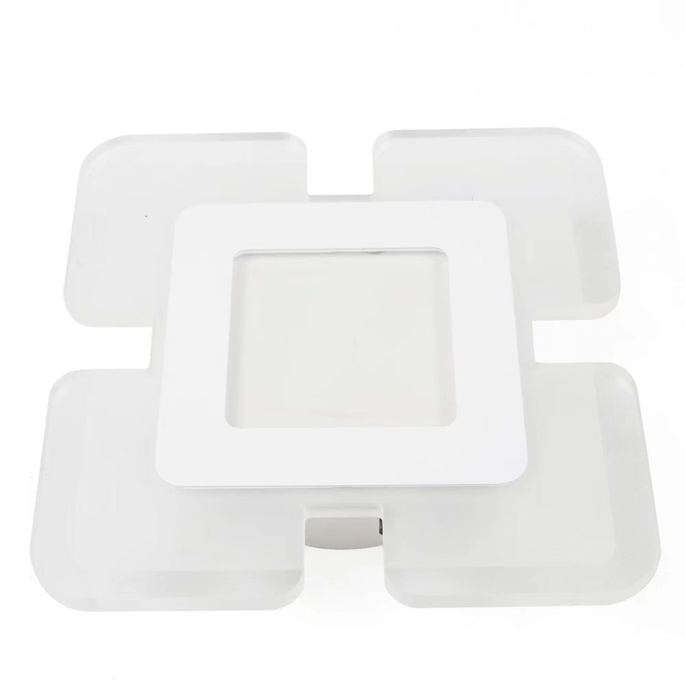 HomeRoots Modern Acrylic LED Square Ceiling Light With White Finish