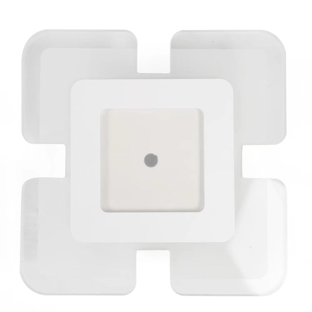 HomeRoots Modern Acrylic LED Square Ceiling Light With White Finish
