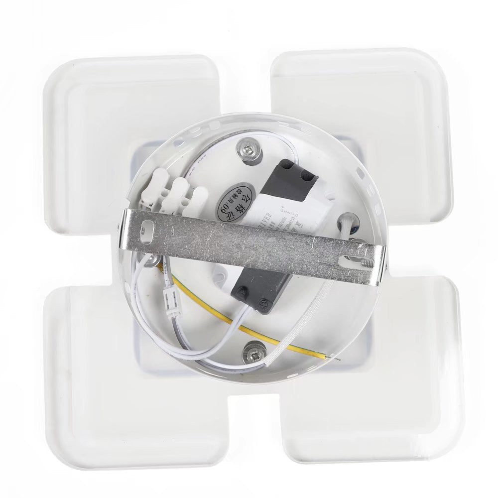 HomeRoots Modern Acrylic LED Square Ceiling Light With White Finish