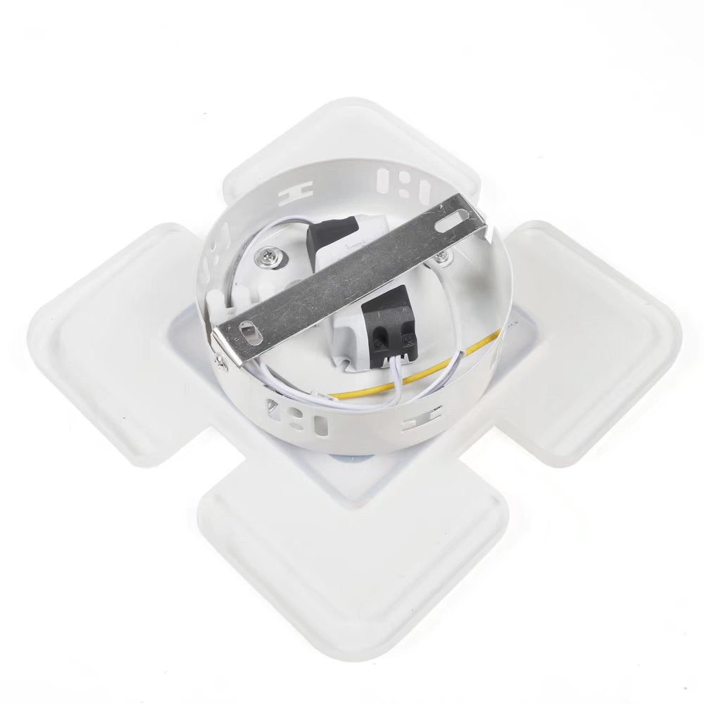 HomeRoots Modern Acrylic LED Square Ceiling Light in White Finish