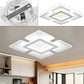 HomeRoots Modern Acrylic LED Square Ceiling Light in White Finish