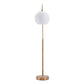 HomeRoots Modern Arc Floor Lamp In Brushed Brass Finish