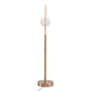 HomeRoots Modern Arc Floor Lamp In Brushed Brass Finish
