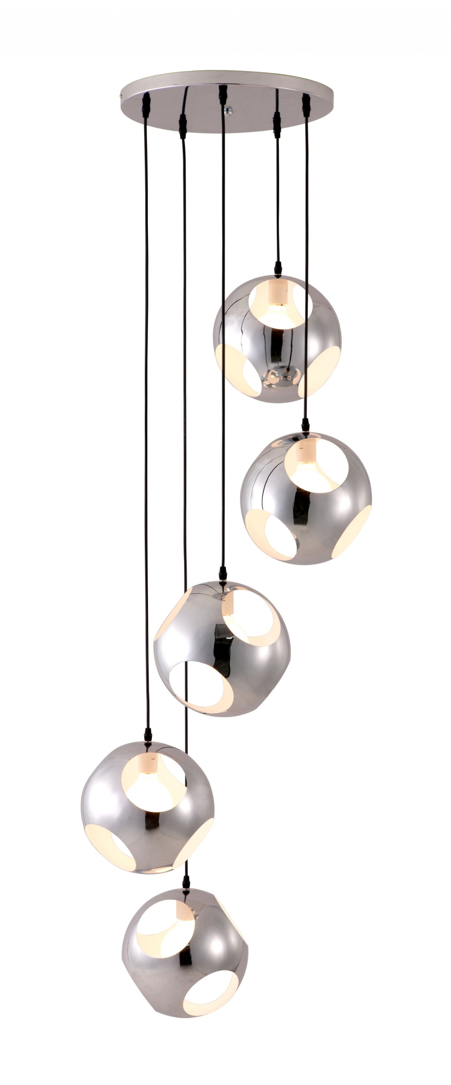HomeRoots Modern Asteroid Ceiling Lamp in Chrome Finish