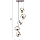 HomeRoots Modern Asteroid Ceiling Lamp in Chrome Finish