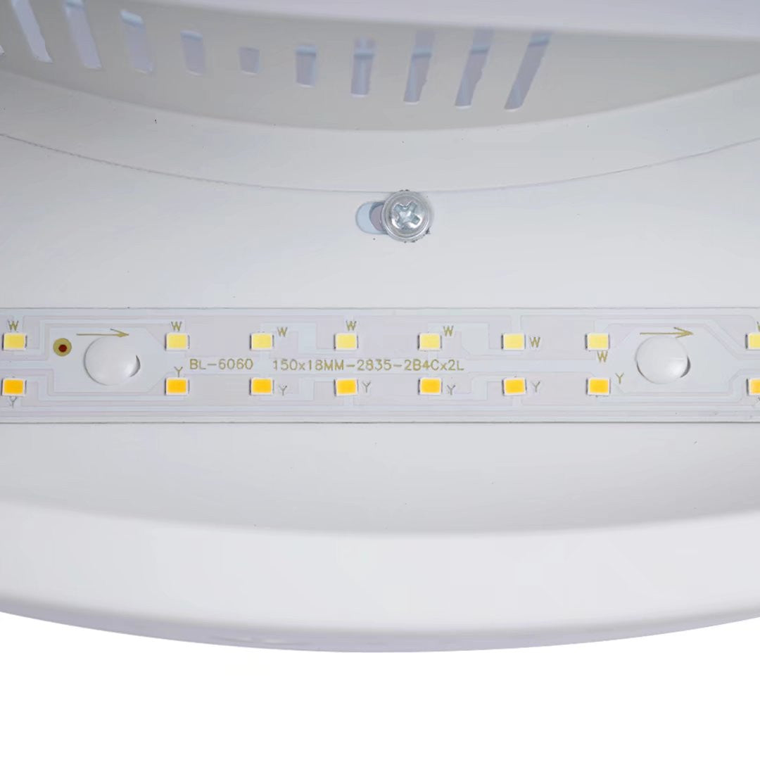 HomeRoots Modern Ceiling Fan and Light With White Finish