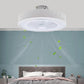 HomeRoots Modern Ceiling Fan and Light With White Finish