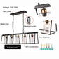 HomeRoots Modern Farmhouse Five Light Hanging Chandelier in Black Finish