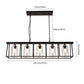 HomeRoots Modern Farmhouse Five Light Hanging Chandelier in Black Finish