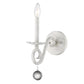 HomeRoots Modern Farmhouse Wall Sconce With Rustic White and Crystal Finish