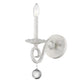 HomeRoots Modern Farmhouse Wall Sconce With Rustic White and Crystal Finish