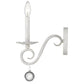 HomeRoots Modern Farmhouse Wall Sconce With Rustic White and Crystal Finish