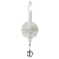 HomeRoots Modern Farmhouse Wall Sconce With Rustic White and Crystal Finish