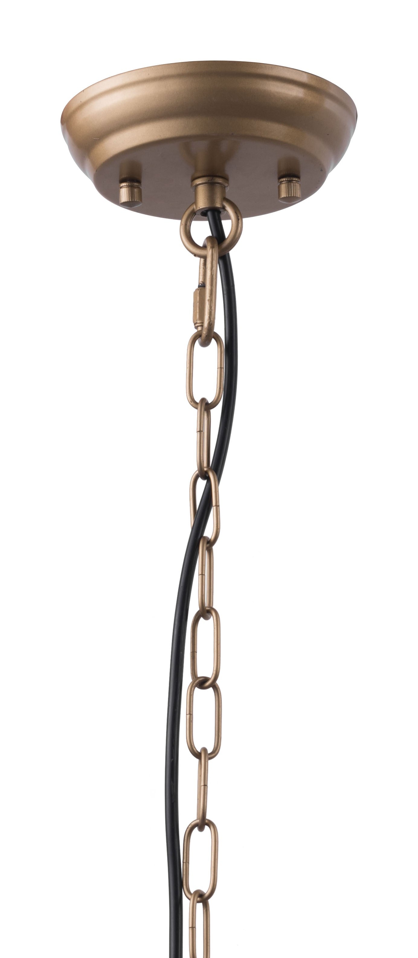 HomeRoots Modern Geo Chandelier in Gold Finish