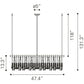 HomeRoots Modern Glam Icicle Chandelier With Stainless Steel Finish
