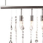 HomeRoots Modern Glam Icicle Chandelier With Stainless Steel Finish