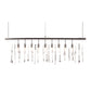 HomeRoots Modern Glam Icicle Chandelier With Stainless Steel Finish