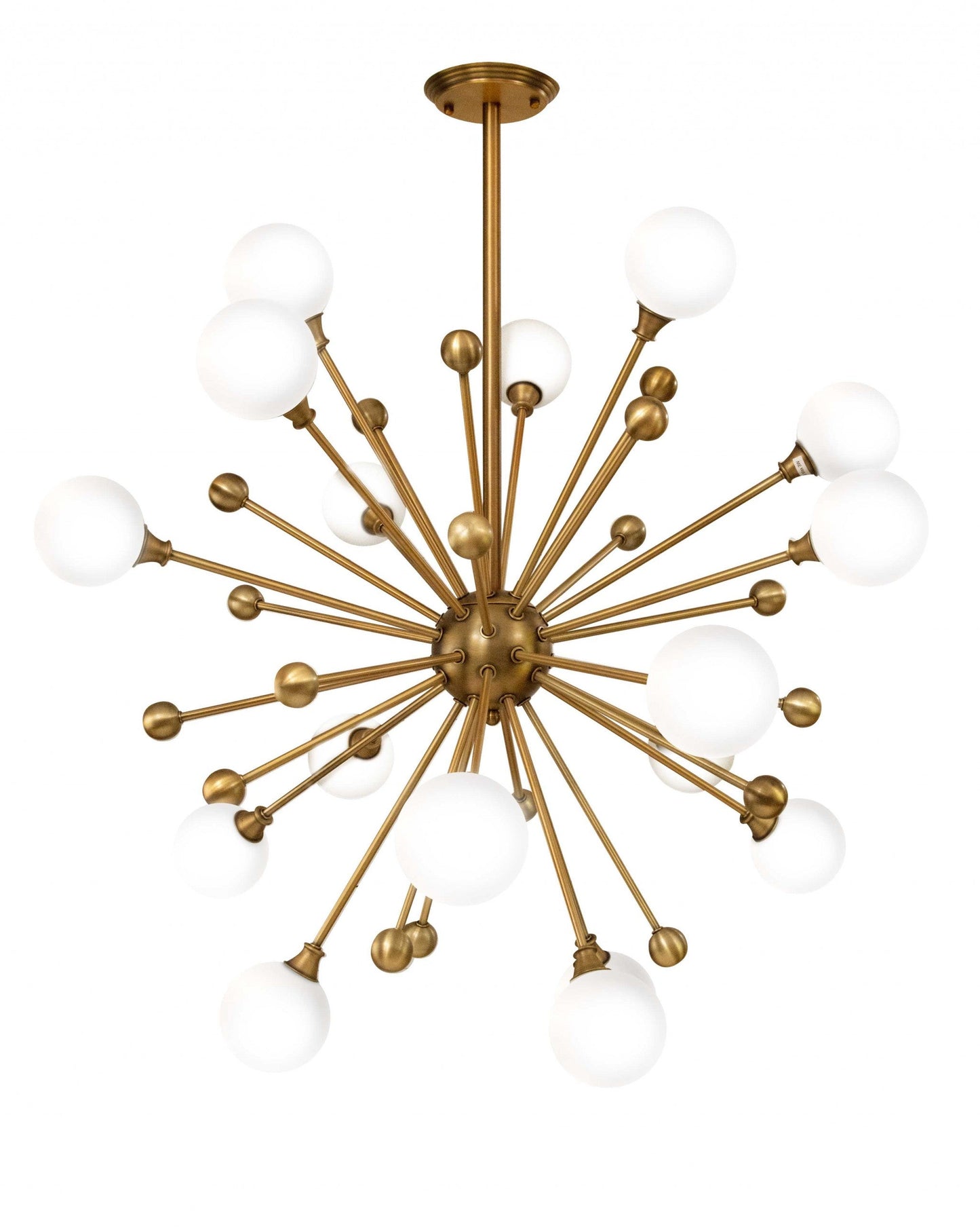 HomeRoots Modern Pom Pom Chandelier in Burnished Gold Finish