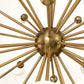 HomeRoots Modern Pom Pom Chandelier in Burnished Gold Finish