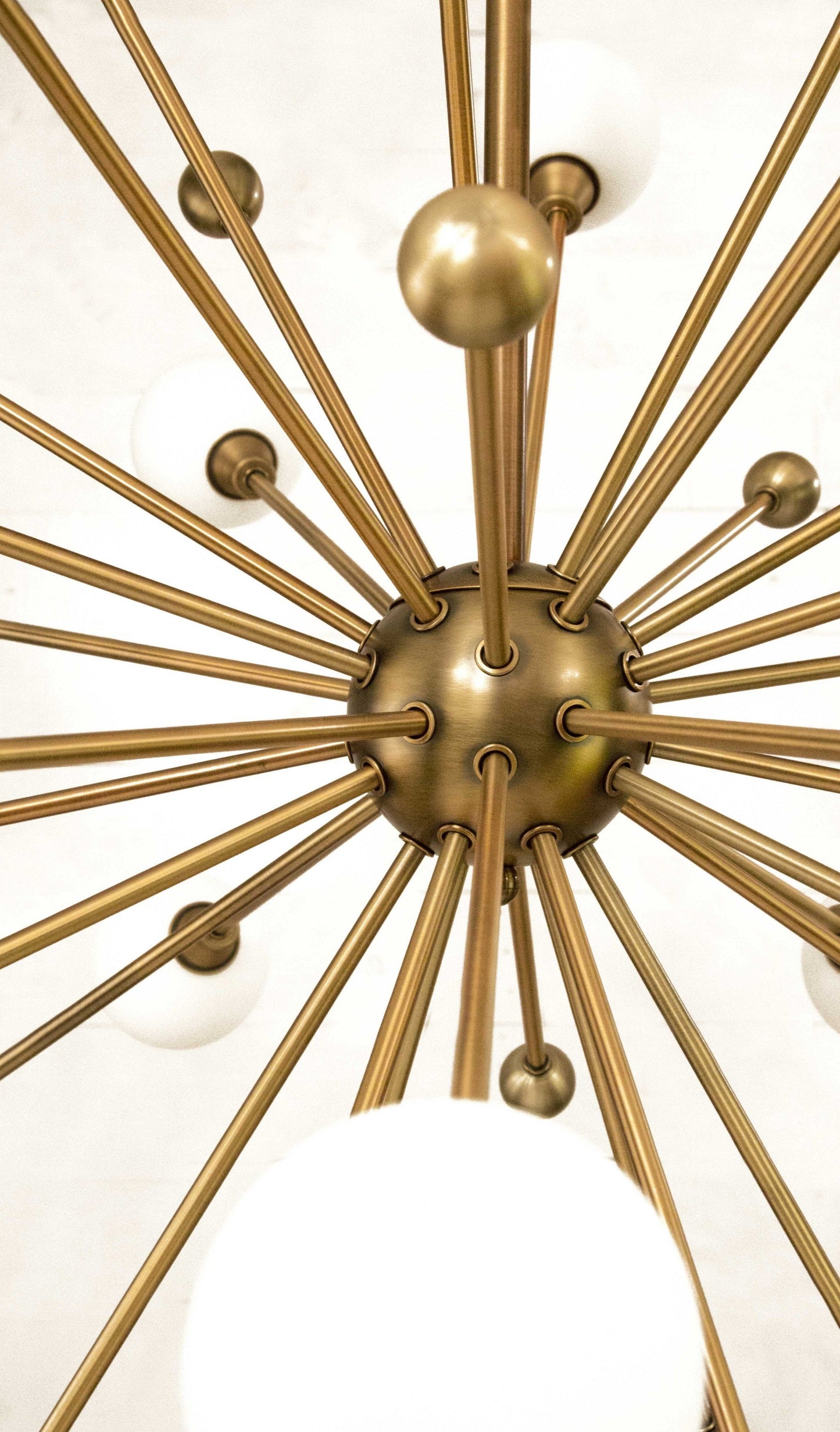HomeRoots Modern Pom Pom Chandelier in Burnished Gold Finish