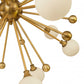 HomeRoots Modern Pom Pom Chandelier in Burnished Gold Finish