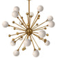 HomeRoots Modern Pom Pom Chandelier in Burnished Gold Finish