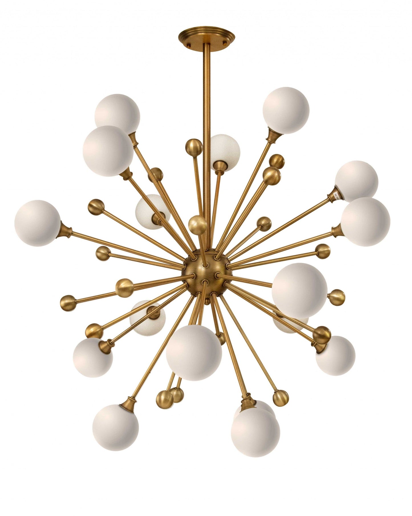 HomeRoots Modern Pom Pom Chandelier in Burnished Gold Finish