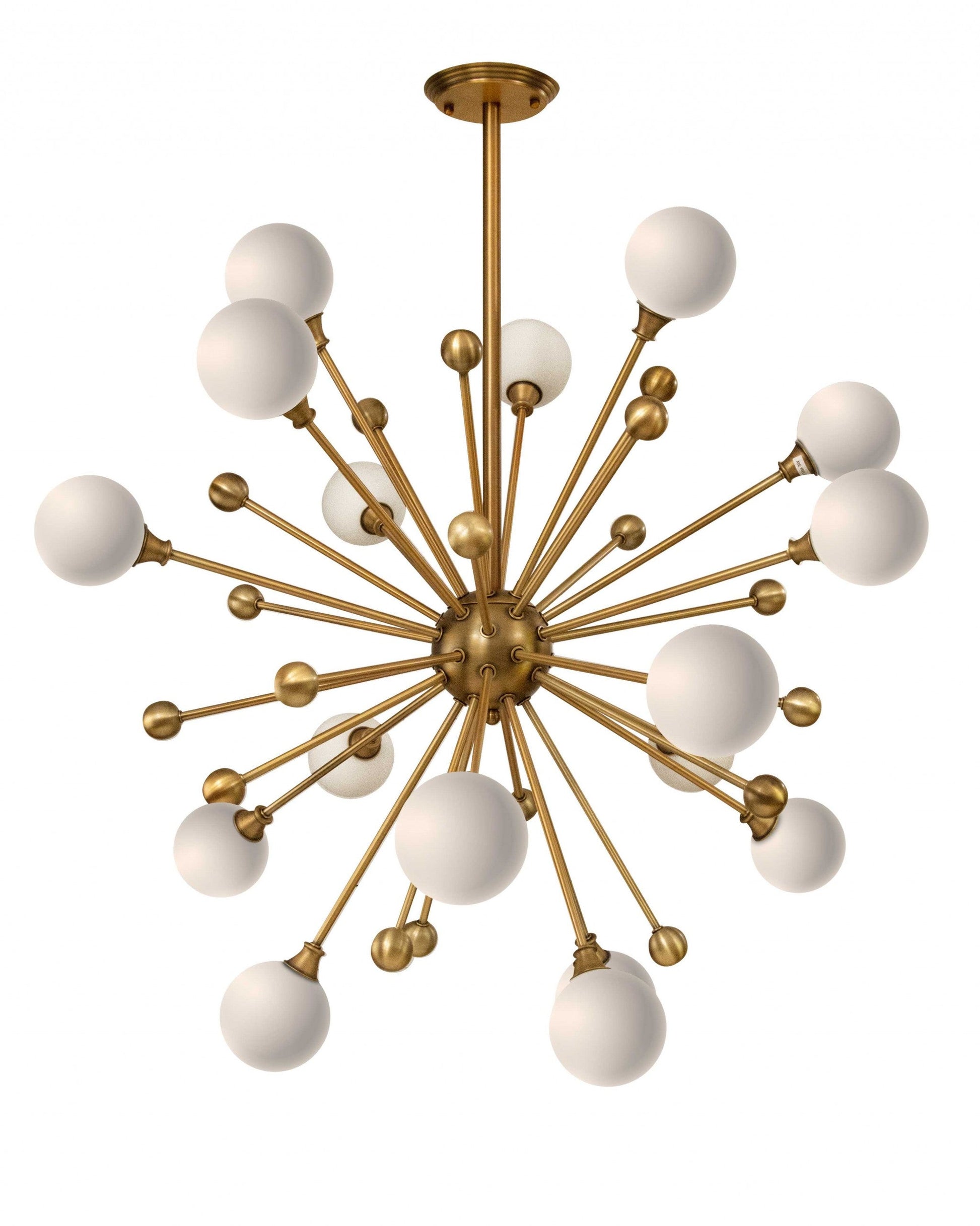 HomeRoots Modern Pom Pom Chandelier in Burnished Gold Finish