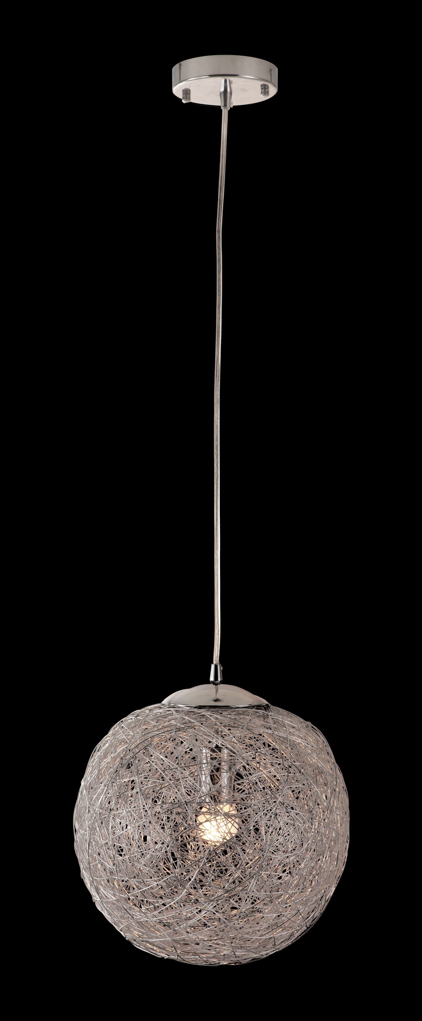 HomeRoots Modern Snowball Ceiling Lamp in Chrome Finish
