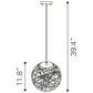 HomeRoots Modern Snowball Ceiling Lamp in Chrome Finish