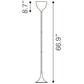 HomeRoots Modern Teardrop Floor Lamp in Chrome Finish