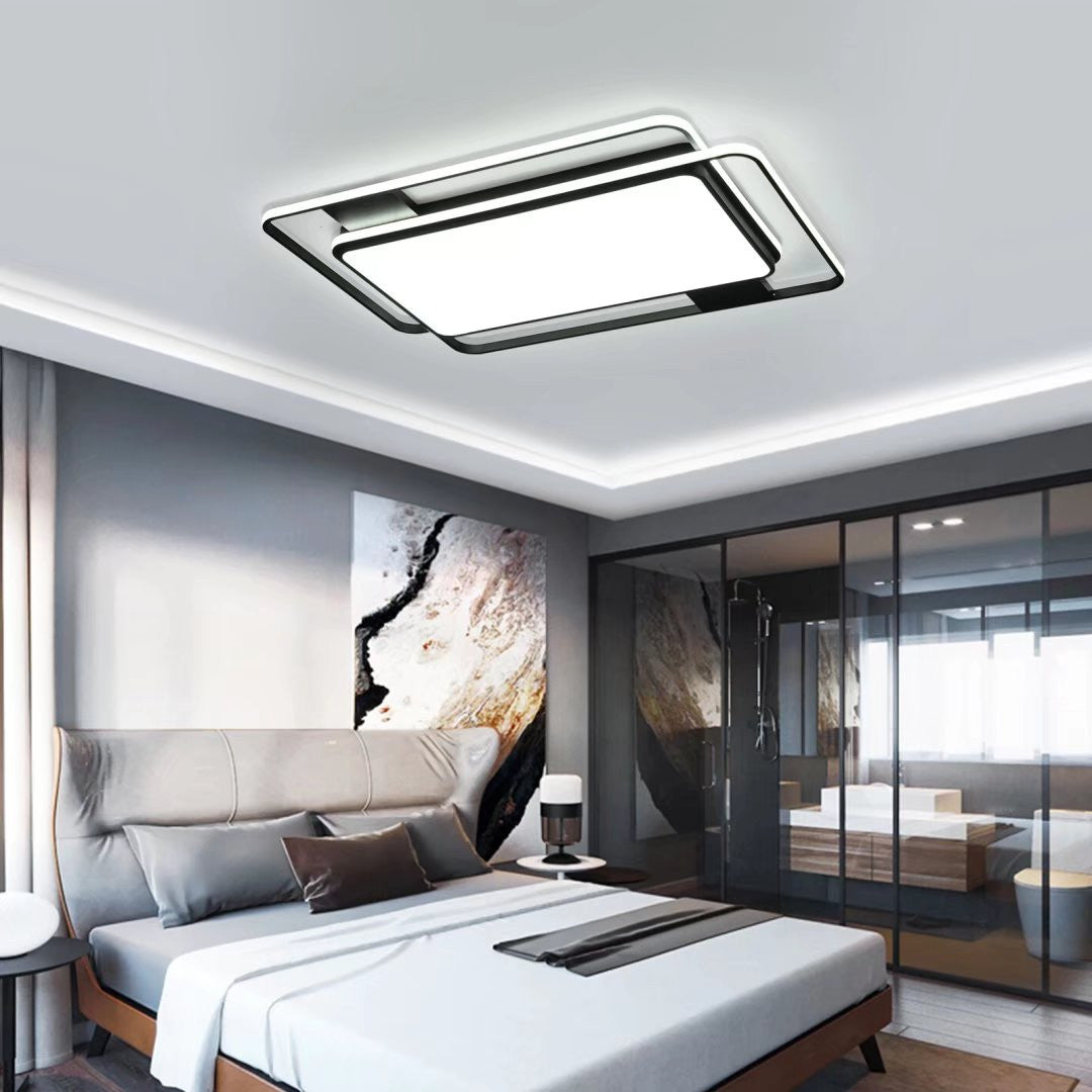 HomeRoots Modern Three Dimensional LED Ceiling Light in White Finish