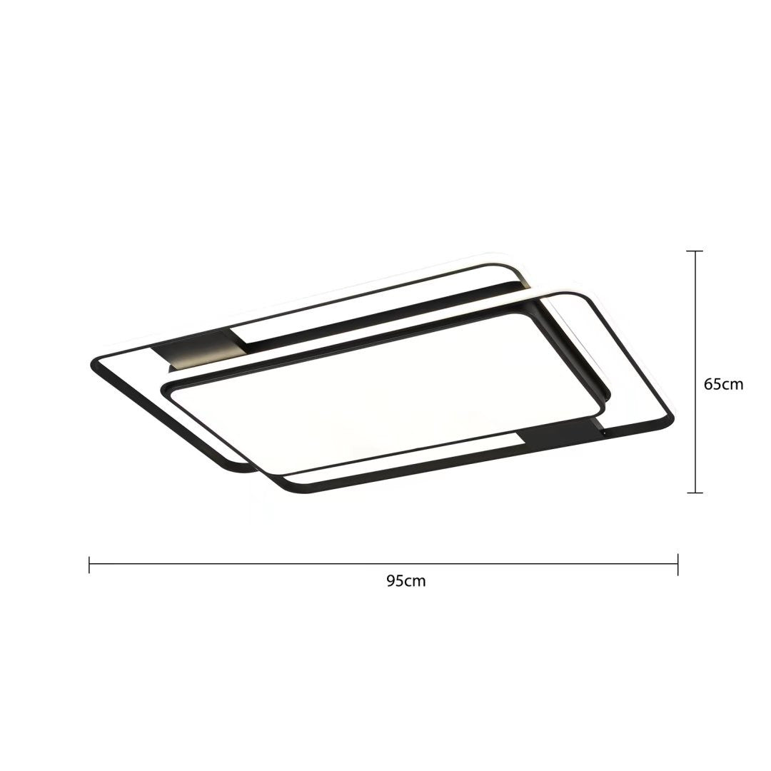 HomeRoots Modern Three Dimensional LED Ceiling Light in White Finish