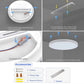 HomeRoots Modern Ultra Thin Round LED Ceiling Light Fixture in White Finish