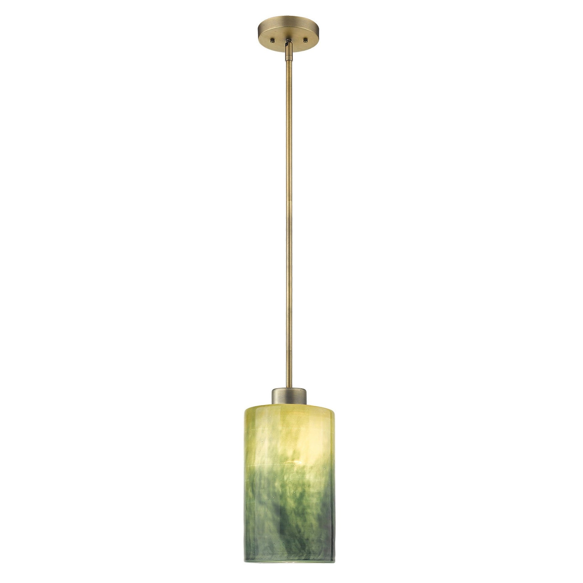 HomeRoots Monet 1-Light Pendant in Brass Finish