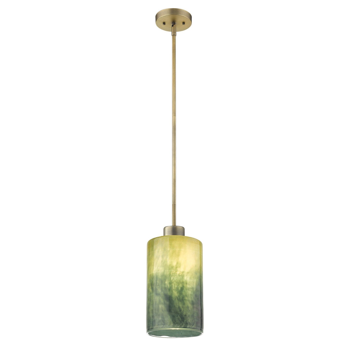 HomeRoots Monet 1-Light Pendant in Brass Finish