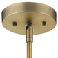 HomeRoots Monet 1-Light Pendant in Brass Finish