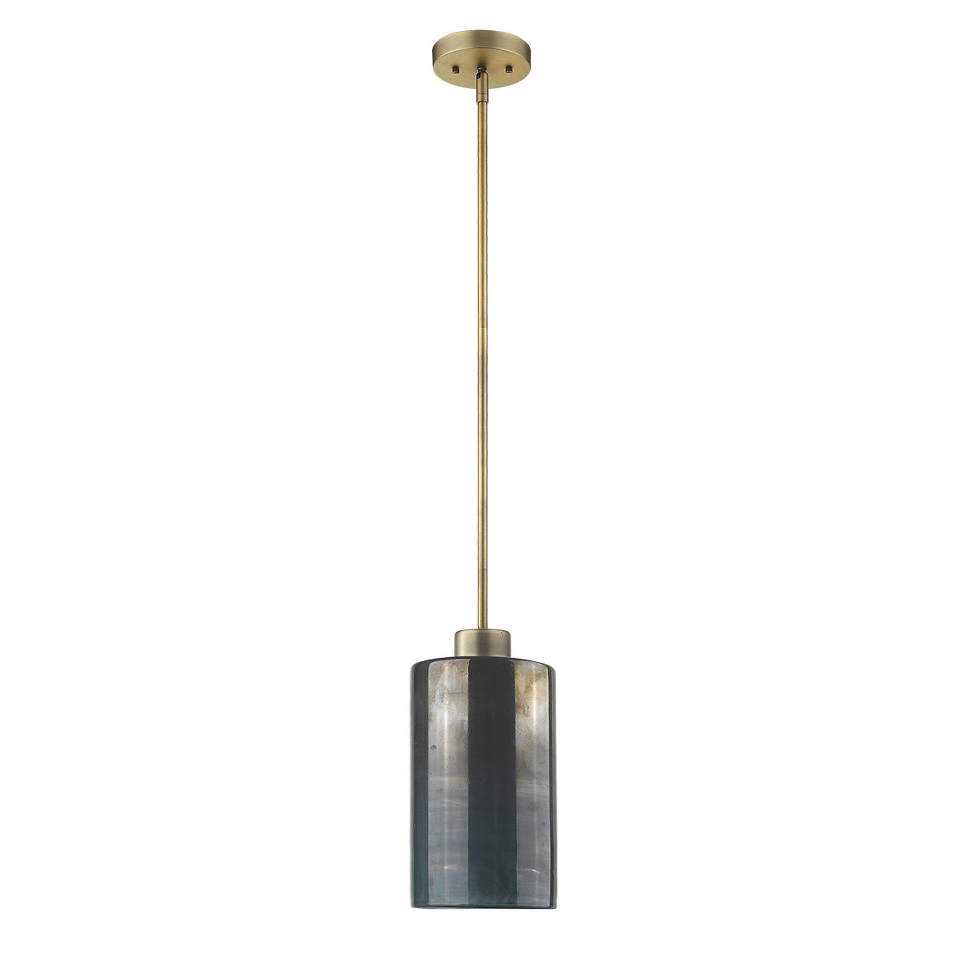 HomeRoots Monet 1-Light Pendant in Brass Finish