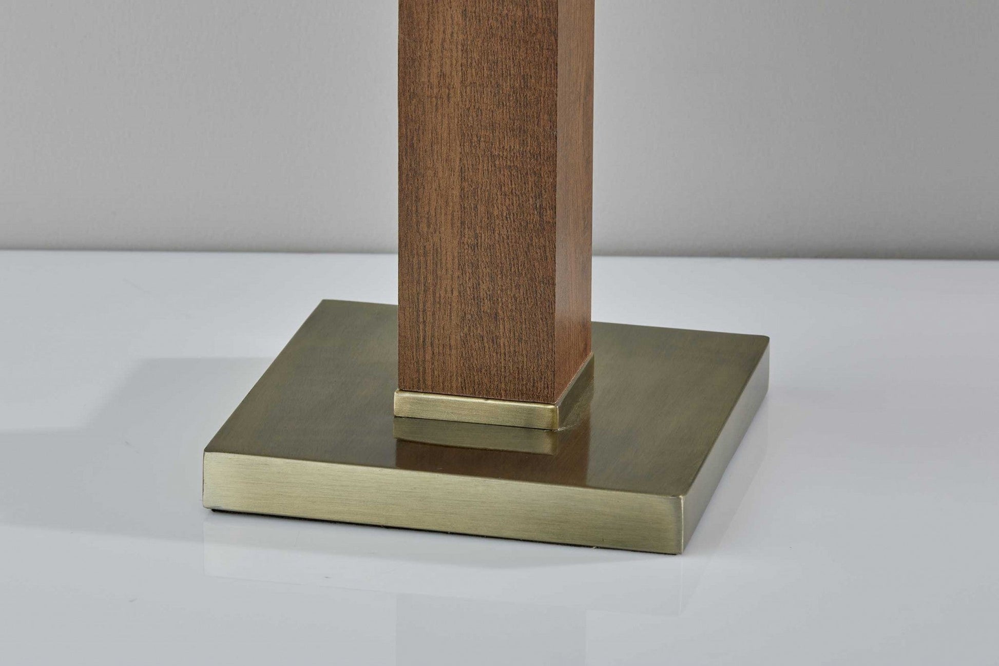 HomeRoots Monument Table Lamp With Walnut Wood Finish