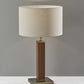 HomeRoots Monument Table Lamp With Walnut Wood Finish