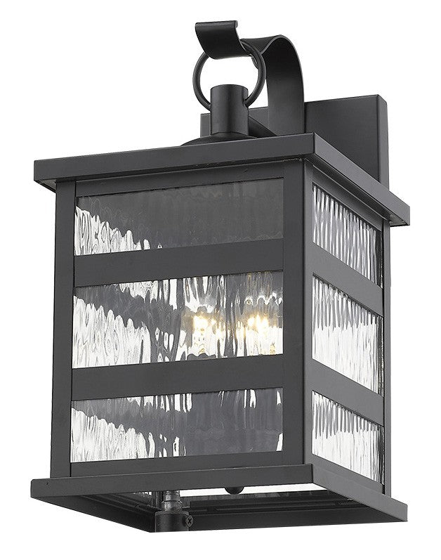 HomeRoots Morris 3-Light Wall Light in Matte Black Finish