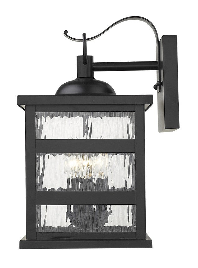 HomeRoots Morris 3-Light Wall Light in Matte Black Finish