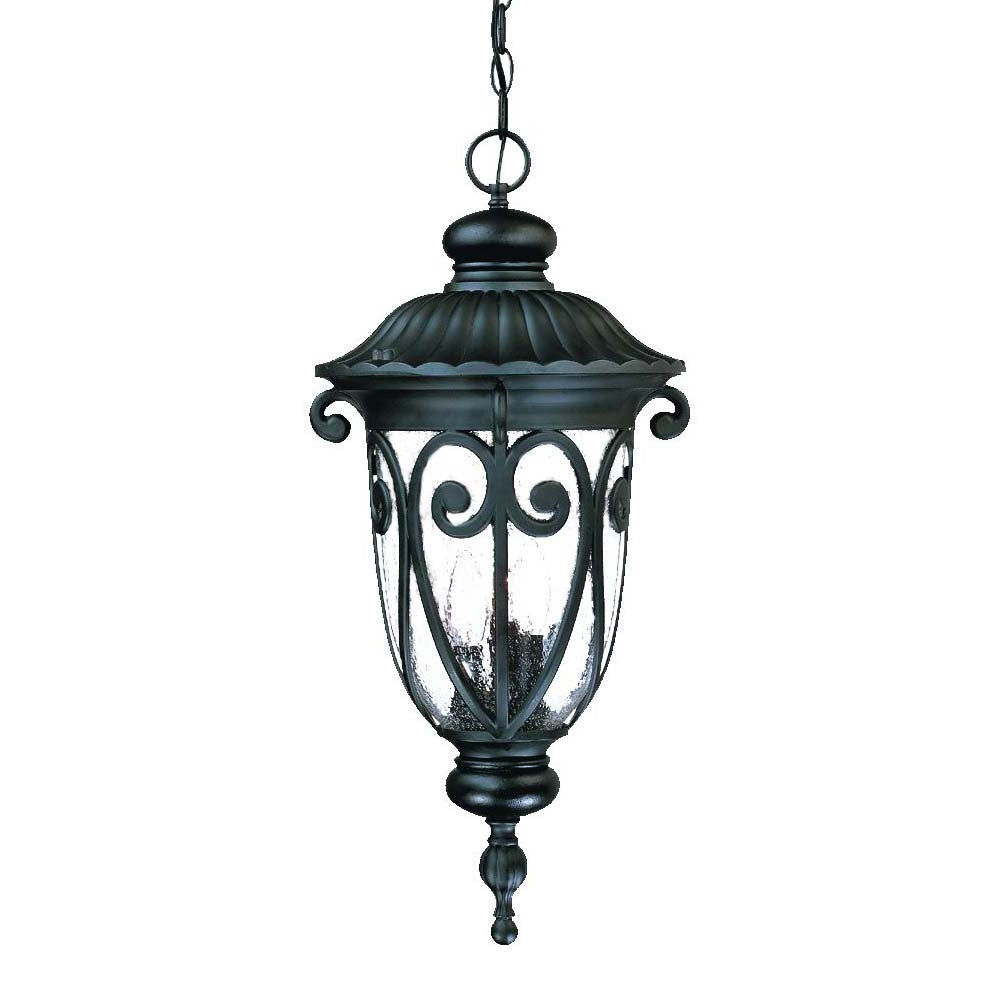 HomeRoots Naples 3-Light Hanging Light in Matte Black Finish