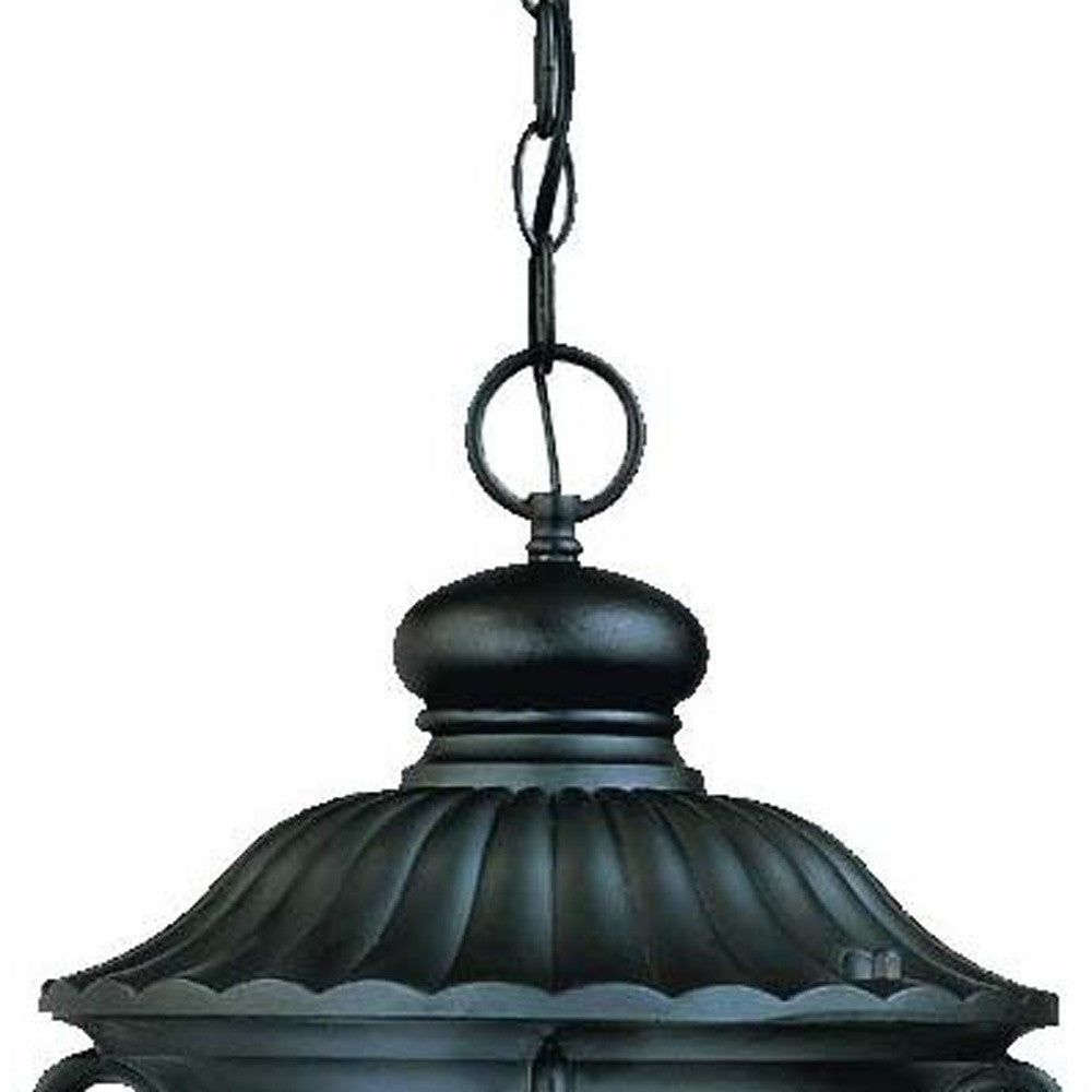 HomeRoots Naples 3-Light Hanging Light in Matte Black Finish
