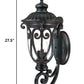 HomeRoots Naples 3-Light Wall Light in Marbelized Mahogany Finish