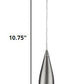 HomeRoots Narrow Hanging Light With Glass Studs and Silver Finish