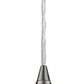 HomeRoots Narrow Hanging Light With Glass Studs and Silver Finish