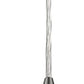 HomeRoots Narrow Hanging Light With Glass Studs and Silver Finish