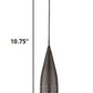HomeRoots Narrow Hanging Light With Glass Studs in Bronze Finish