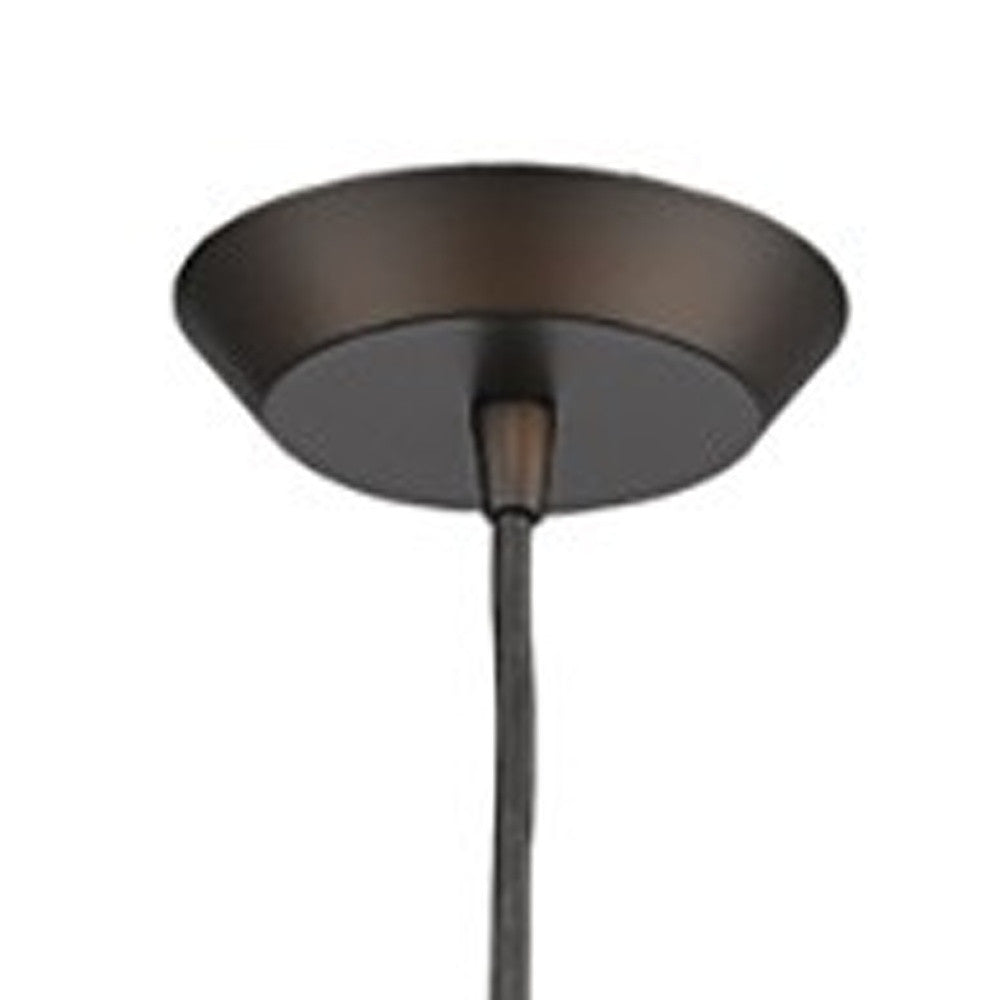 HomeRoots Narrow Hanging Light With Glass Studs in Bronze Finish